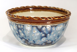 Porcelain bowl with Tea Dust rim with Galaxy glaze